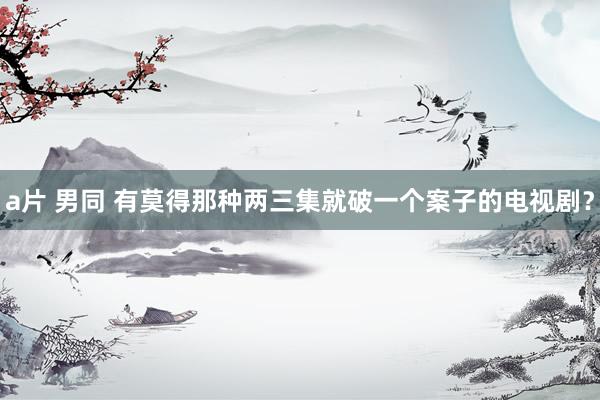 a片 男同 有莫得那种两三集就破一个案子的电视剧?
