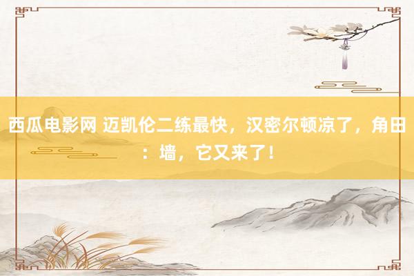 西瓜电影网 迈凯伦二练最快，汉密尔顿凉了，角田：墙，它又来了！