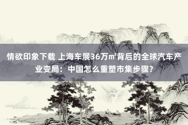 情欲印象下载 上海车展36万㎡背后的全球汽车产业变局：中国怎么重塑市集步骤？