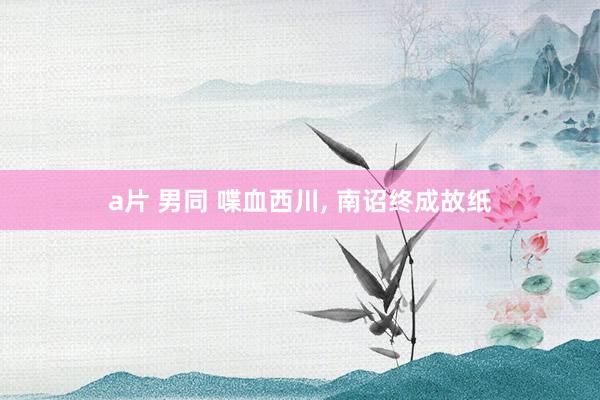 a片 男同 喋血西川, 南诏终成故纸