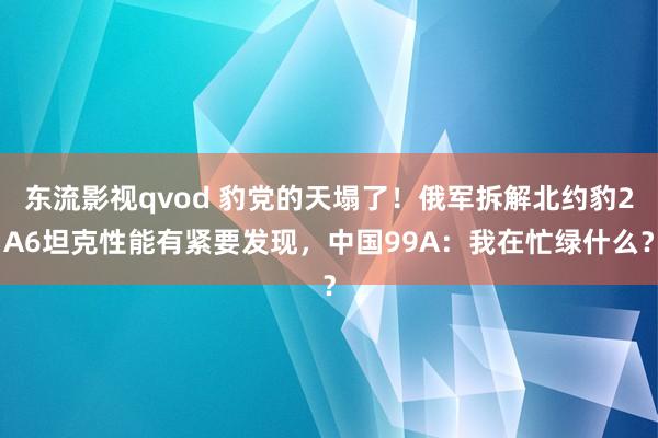 东流影视qvod 豹党的天塌了！俄军拆解北约豹2A6坦克性能有紧要发现，中国99A：我在忙绿什么？